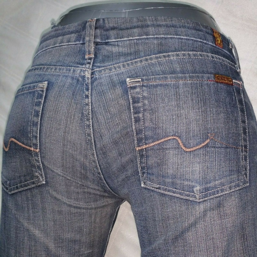 7 FAM Size 32 Low Rise Straight Leg Jeans 36 x 32
